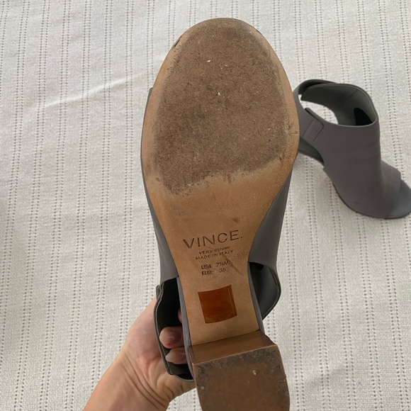 Vince Faye Truffle Heeled Booties - size 7.5 - Picture 11 of 11